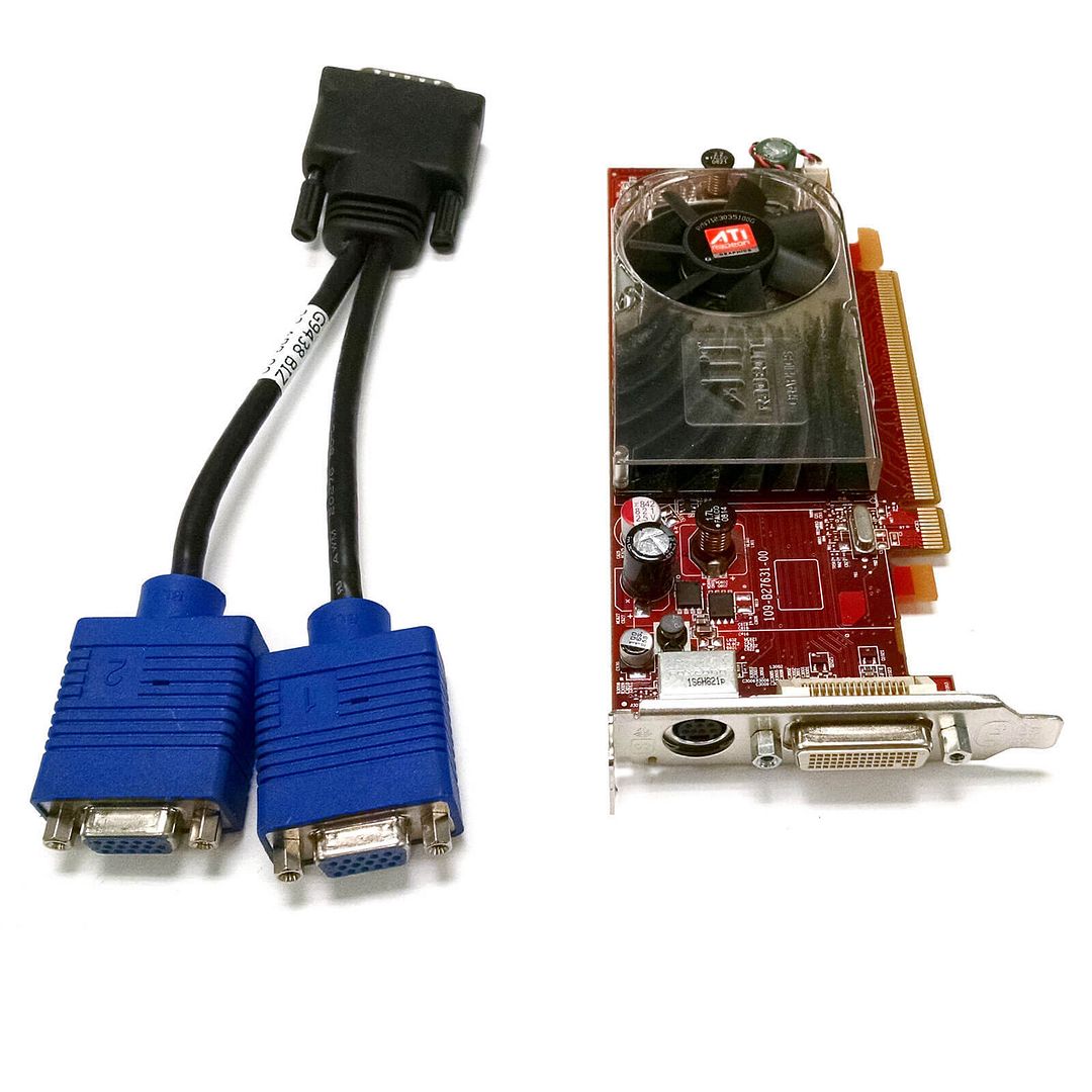 ATI Radeon SFF Low Profile Dual Monitor Video Card 256MB DDR2 PCIE x16