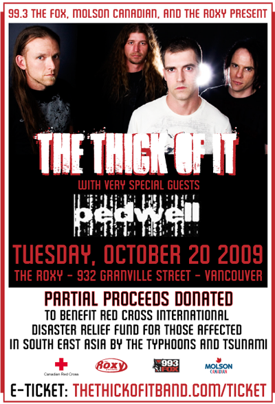 The Thick Of It | Oct 20 at The Roxy| Click For Tickets