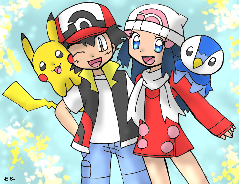 Ash Dawn Pikachu Piplup Photo By Gamemaster Photobucket