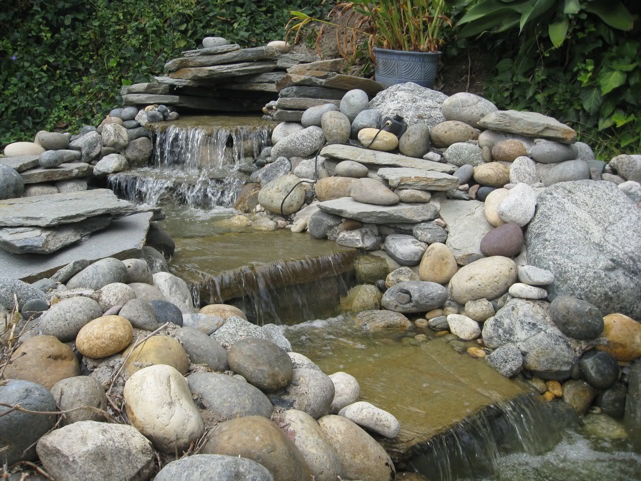 How to seal gaps in top of waterfall? Garden Pond Forums