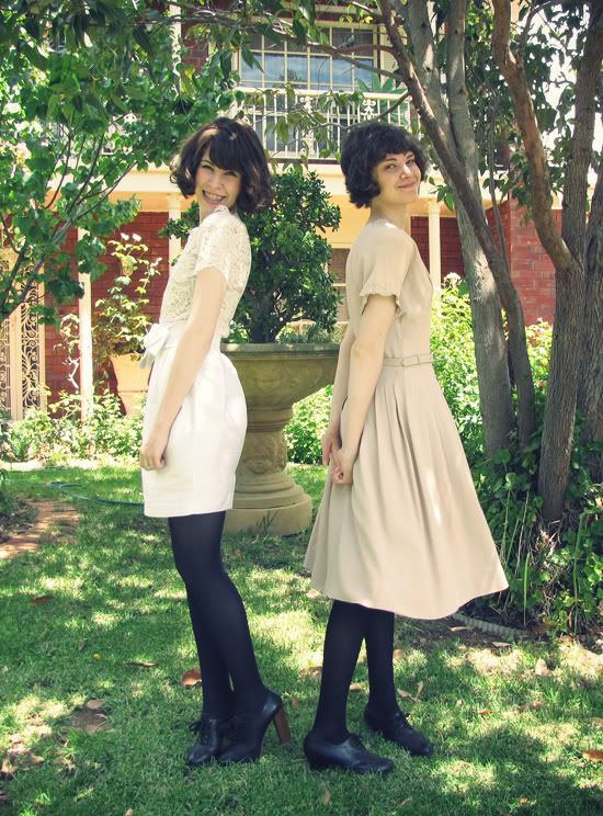 Stella McCartney for Target lace tee, Stella McCartney for Target pencil skirt, Stella McCartney for Target fabric belt, 60 denier stockings, Chloe silverado booties, Fleur Avenue rain cloud earrings outfit @ Le Blog de Sushi leblogdesushi