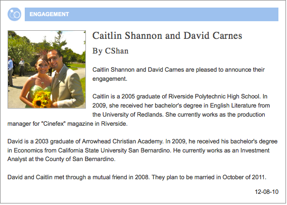 Engagement Announcement