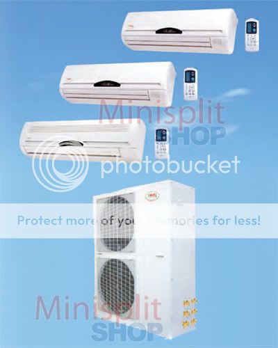 Ductless Mini Split 2 x 18000 24000 Air Conditioner Heat Pump Ymgi Tri