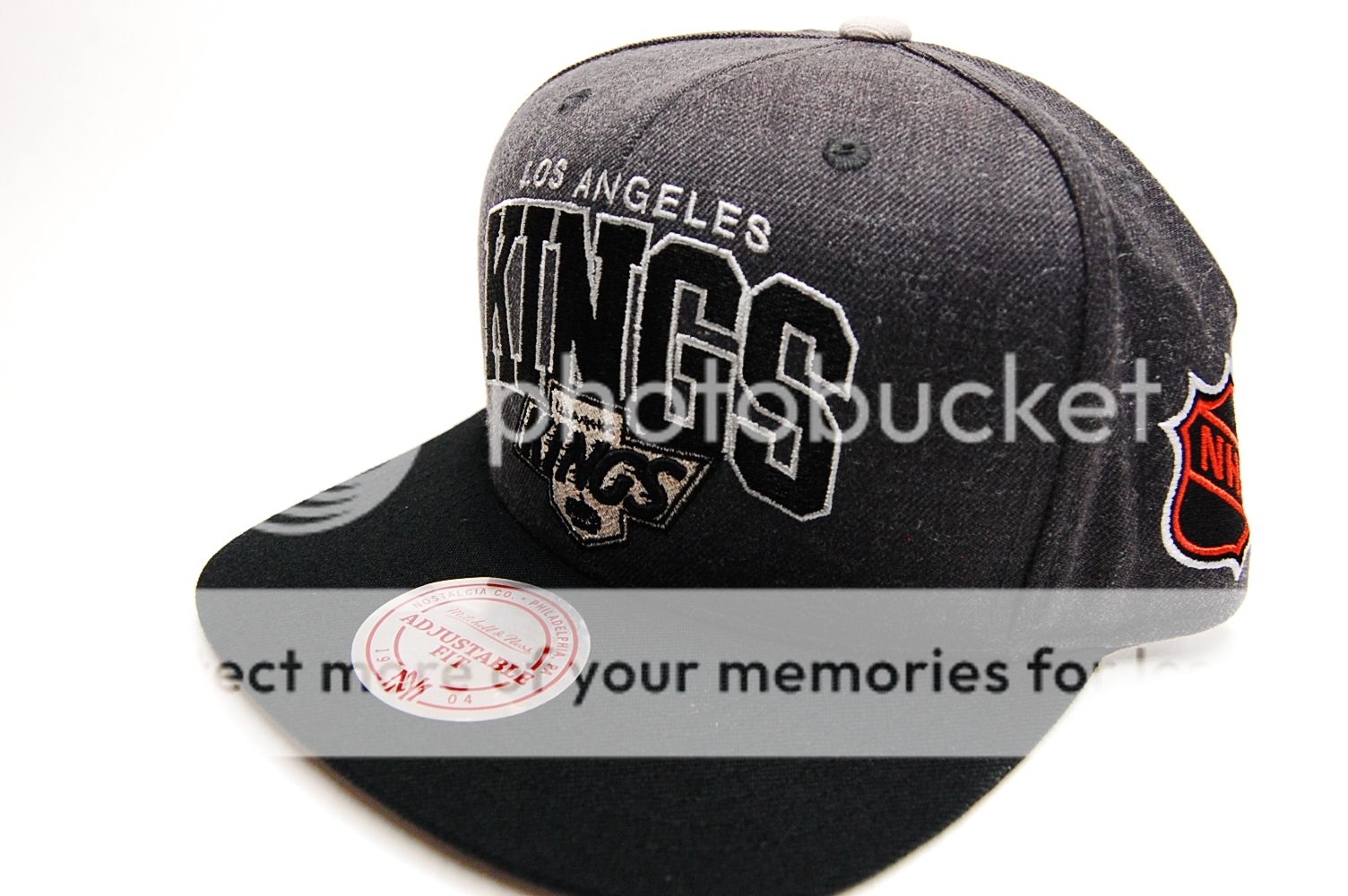 Los Angeles Kings GREY ARCH Snapback NHL Hockey Mitchell & Ness Hat 