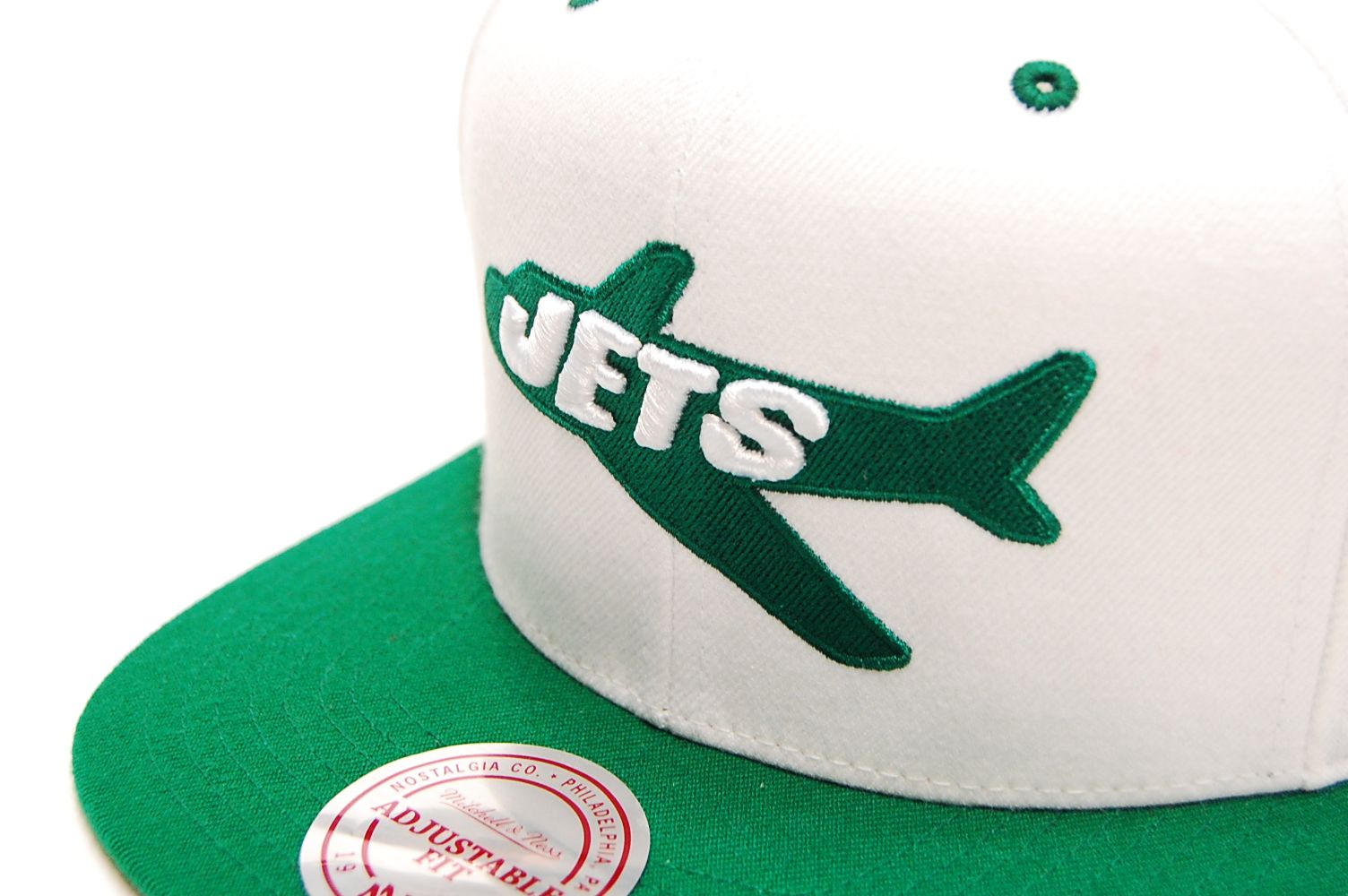 New York Jets Snapback Hat Cap NFL 2 Tone NY White M&N  